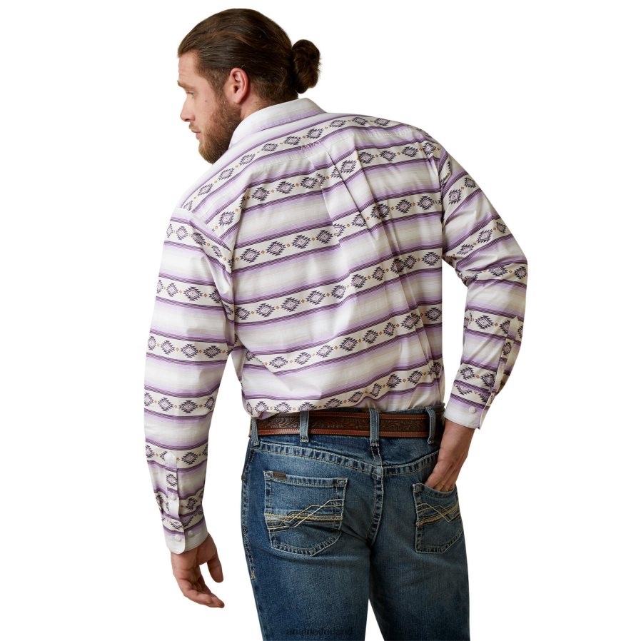 oester grijs Marlon overhemd met klassieke pasvorm Ariat Heren topjes PJ26LN1379