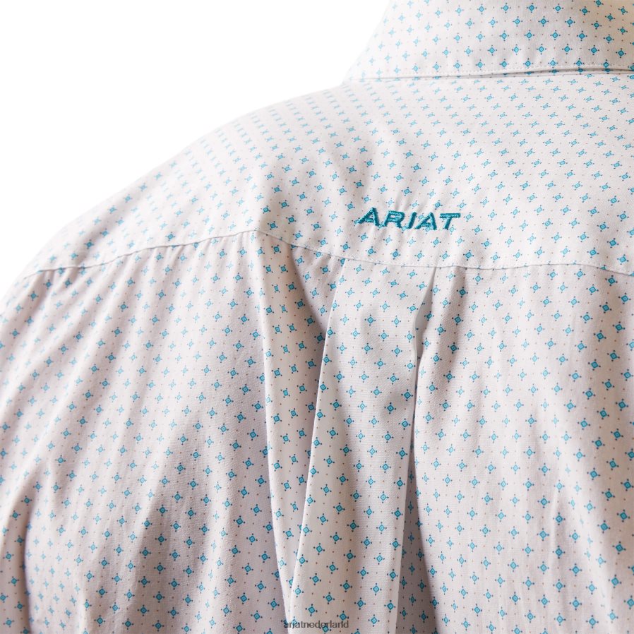 wit Kaine klassiek fit overhemd Ariat Heren topjes PJ26LN1357