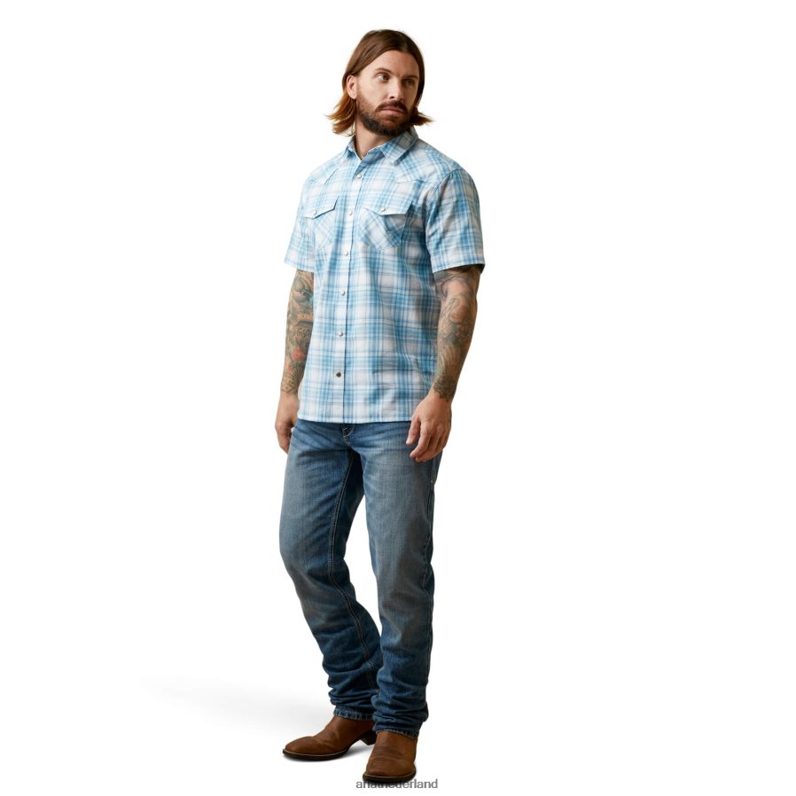 witte asperges hanniston retro-fit overhemd Ariat Heren topjes PJ26LN1380