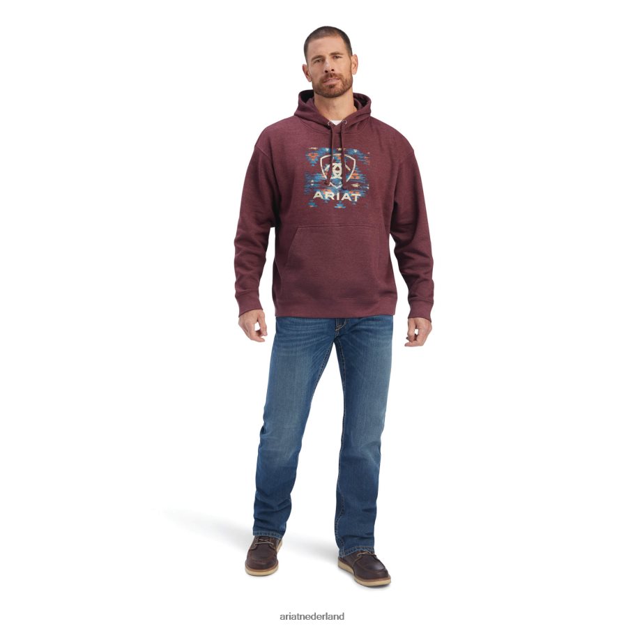 malbec heide zuidwestelijk blok sweatshirt Ariat Heren topjes PJ26LN1408