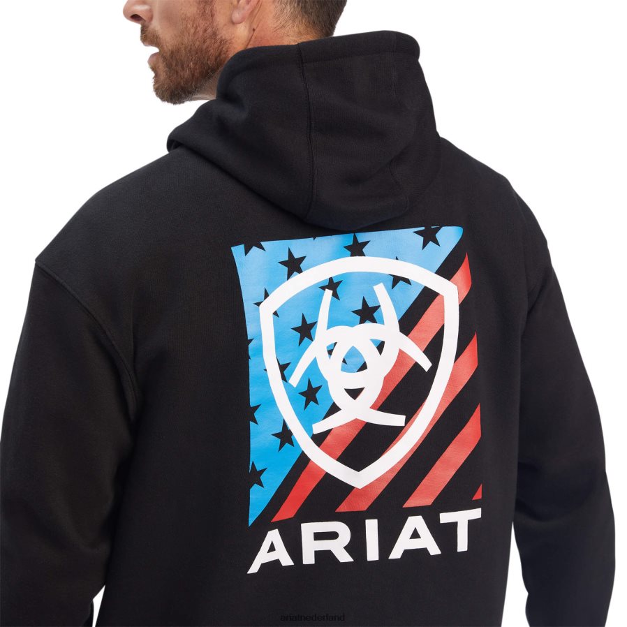 zwart Americana bloksweatshirt Ariat Heren topjes PJ26LN1434