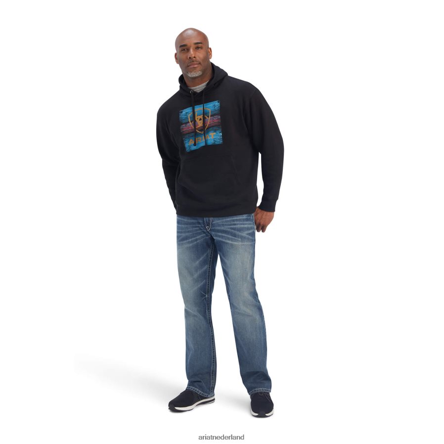 zwart Serape blok sweatshirt Ariat Heren topjes PJ26LN1427