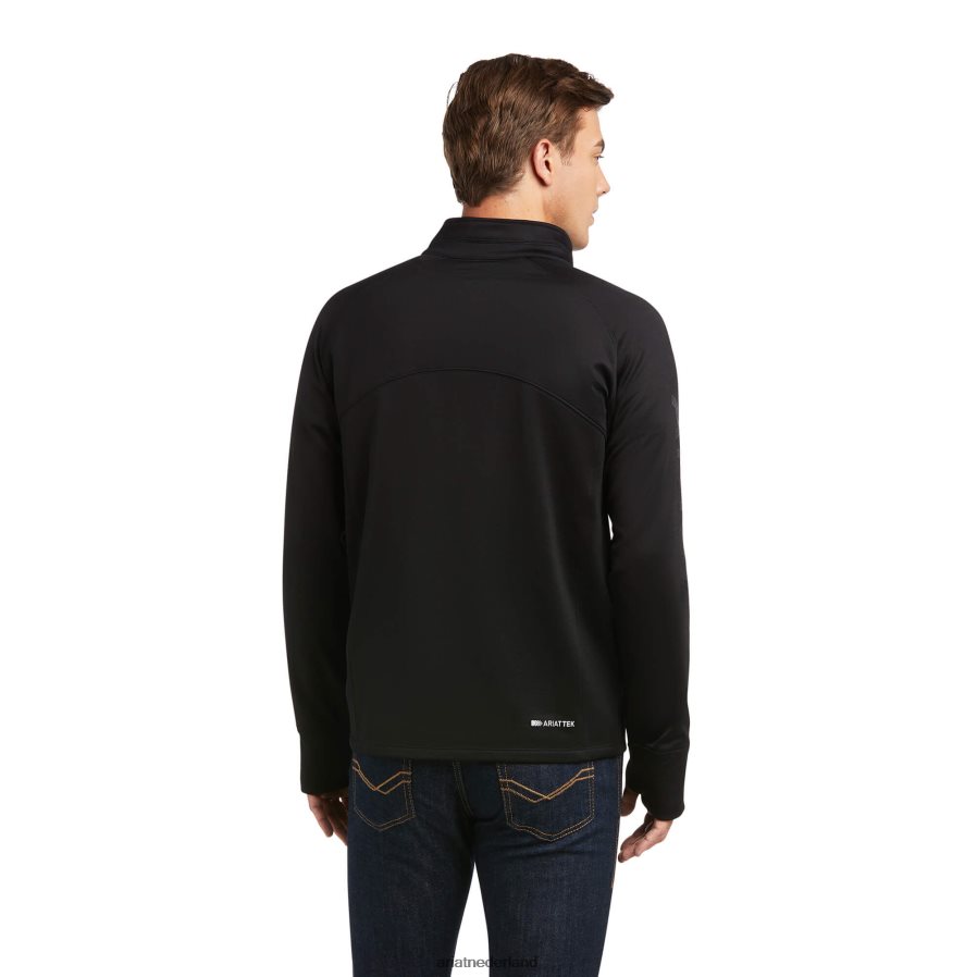 zwart Tek team sweatshirt met 1/2 rits Ariat Heren topjes PJ26LN1500