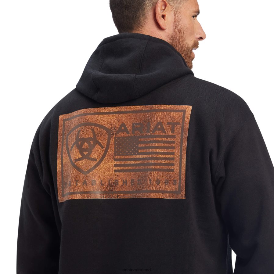zwart est blok sweatshirt Ariat Heren topjes PJ26LN1458
