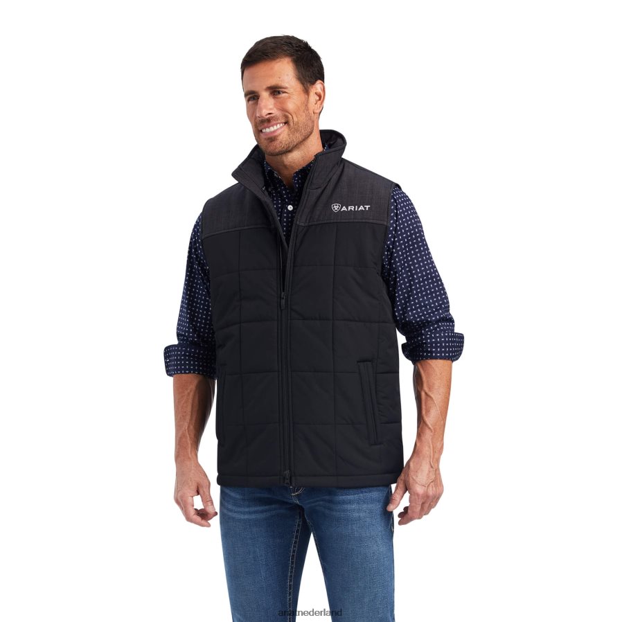 zwart/fantoomheide crius geïsoleerd vest Ariat Heren topjes PJ26LN1562