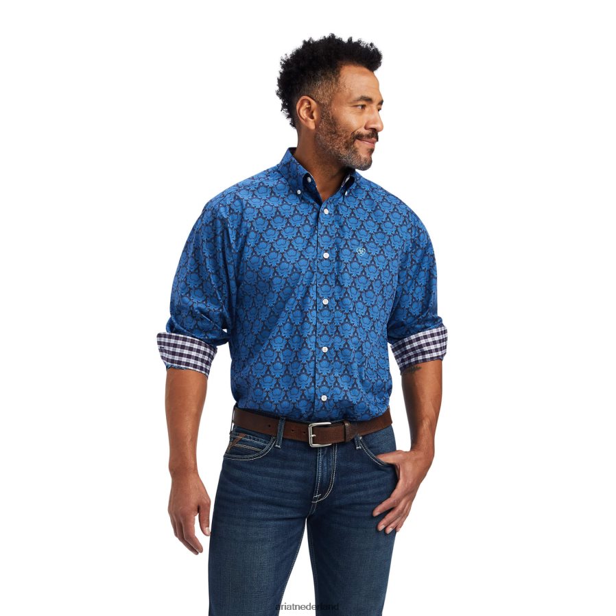 Limoges kreukvrij dax klassiek fit overhemd Ariat Heren toppen PJ26LN1305