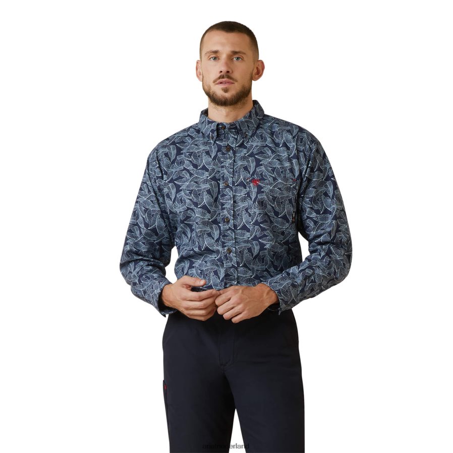 Marine bladprint fr nighthawk stretch werkoverhemd Ariat Heren toppen PJ26LN1241