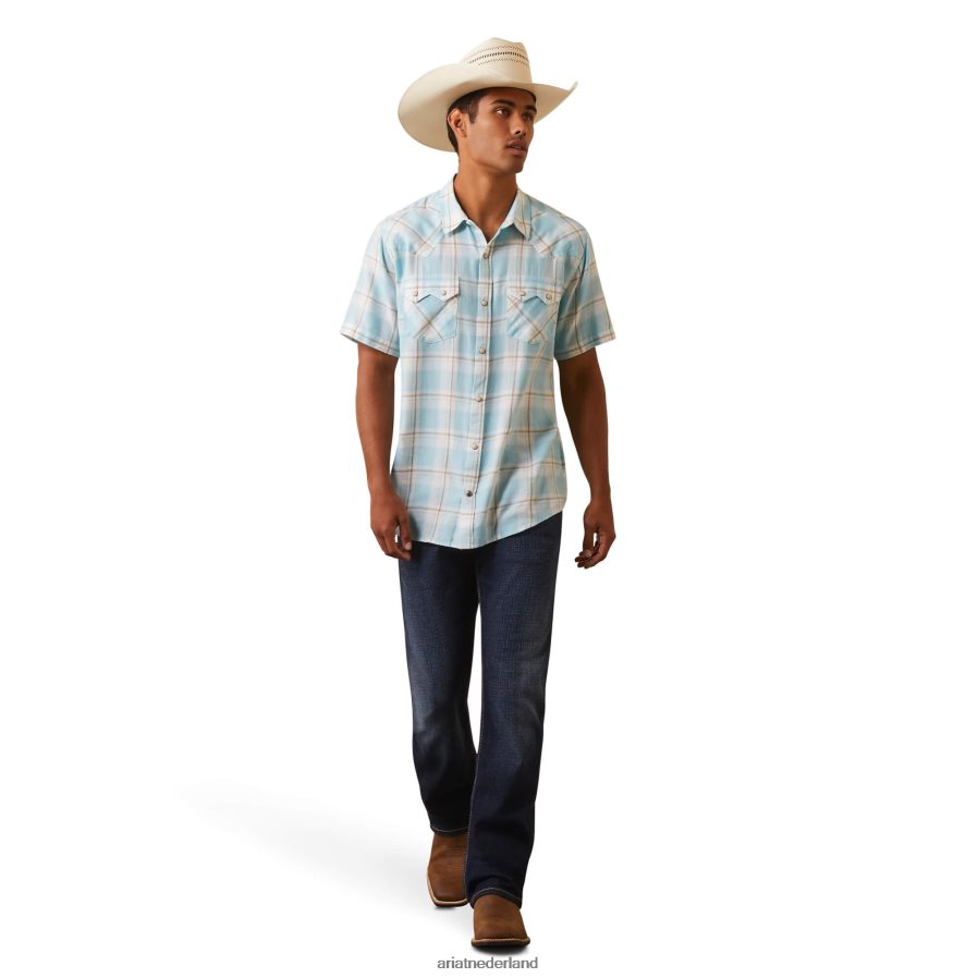 aquatisch Halbertson retro-fit overhemd Ariat Heren toppen PJ26LN1164