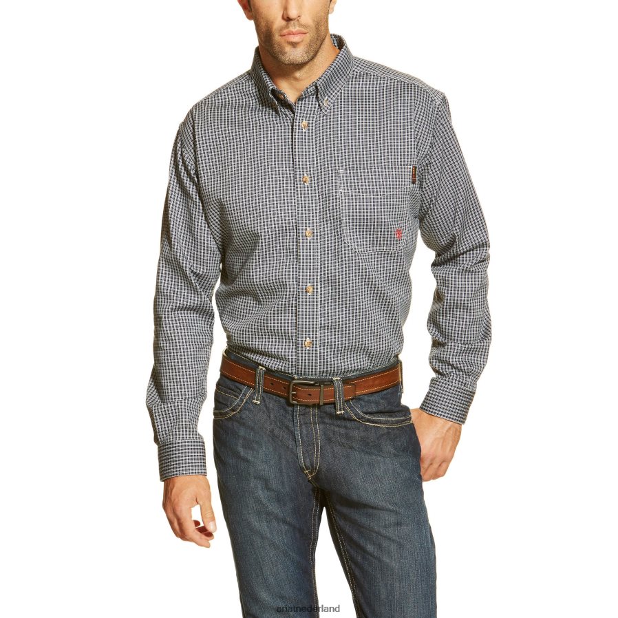 blauw multi fr basis werkshirt Ariat Heren toppen PJ26LN1229