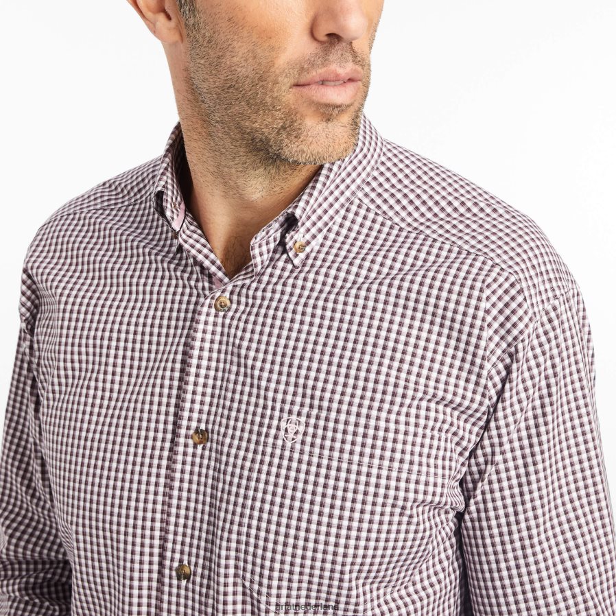 bordeaux Pro Series Francis klassiek fit overhemd Ariat Heren toppen PJ26LN1205