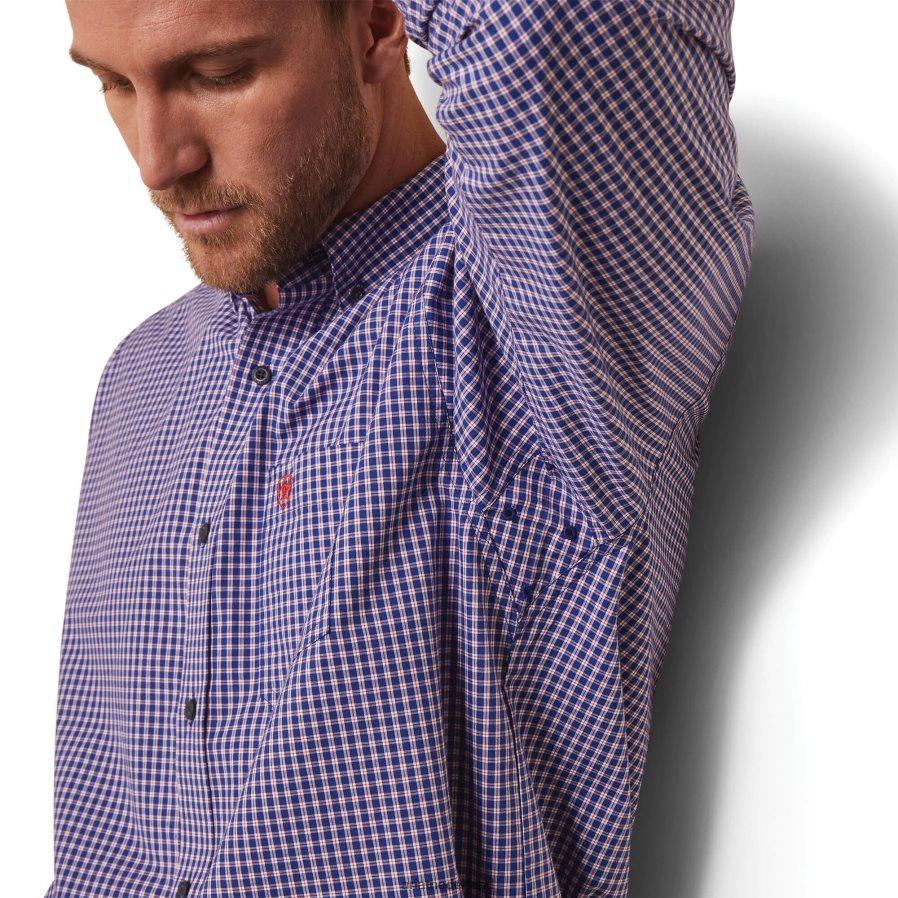 donkerblauw Pro-serie Louis klassiek fit overhemd Ariat Heren toppen PJ26LN1027