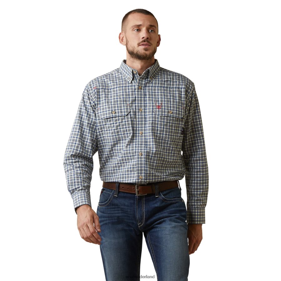 heldere hemel plaid fr geruit vederlicht werkoverhemd Ariat Heren toppen PJ26LN1310