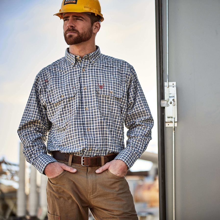 heldere hemel plaid fr geruit vederlicht werkoverhemd Ariat Heren toppen PJ26LN1310