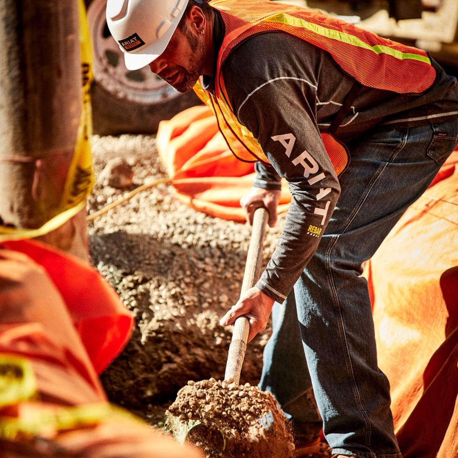 houtskool heide wapening werkman logo Ariat Heren toppen PJ26LN859