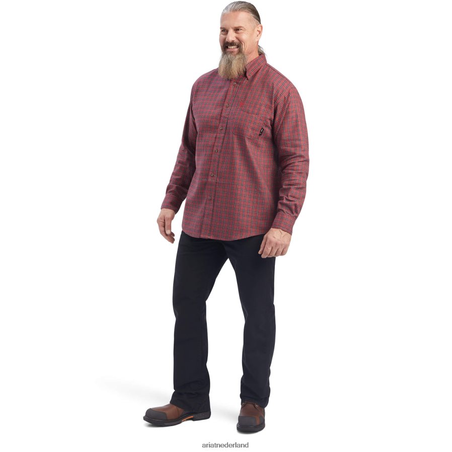 kersen mahonie fr payne werkshirt Ariat Heren toppen PJ26LN1264