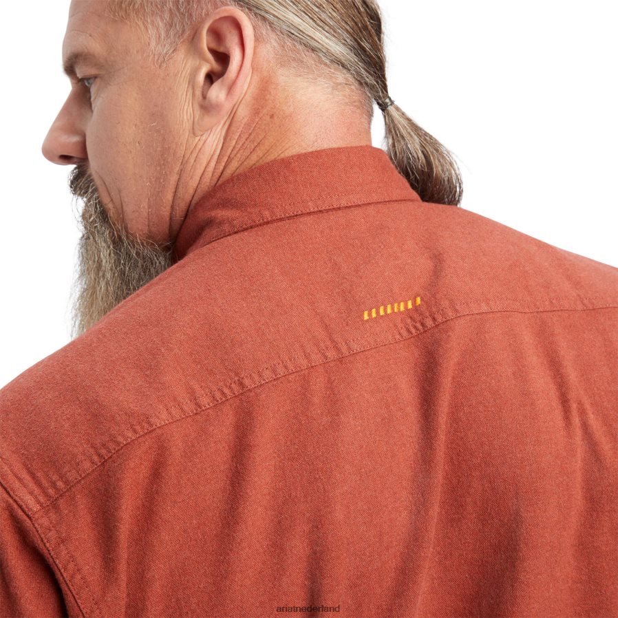 kersen mahonie wapening flanellen durastretch werkoverhemd Ariat Heren toppen PJ26LN1267