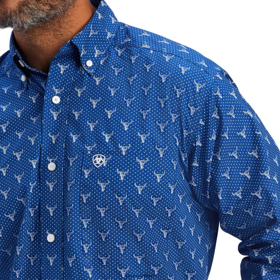 koninklijke saffier jai klassiek fit overhemd Ariat Heren toppen PJ26LN1137