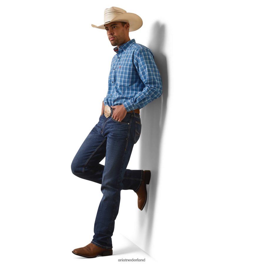 lichtblauw pro-serie leyton klassiek fit overhemd Ariat Heren toppen PJ26LN1080