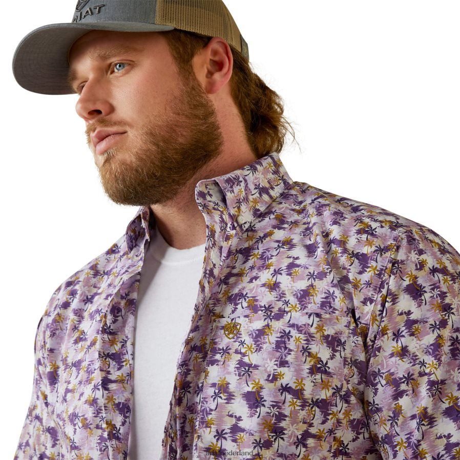 lila Maximilian klassiek fit overhemd Ariat Heren toppen PJ26LN1161