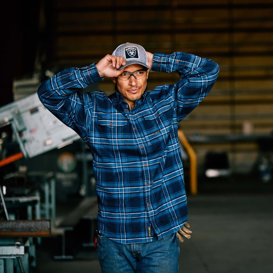 marine wapening flanellen durastretch werkoverhemd Ariat Heren toppen PJ26LN1115