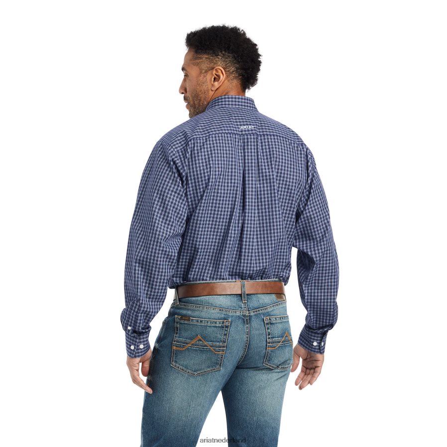 middernacht varen kreukvrij immanuel getailleerd overhemd Ariat Heren toppen PJ26LN1089