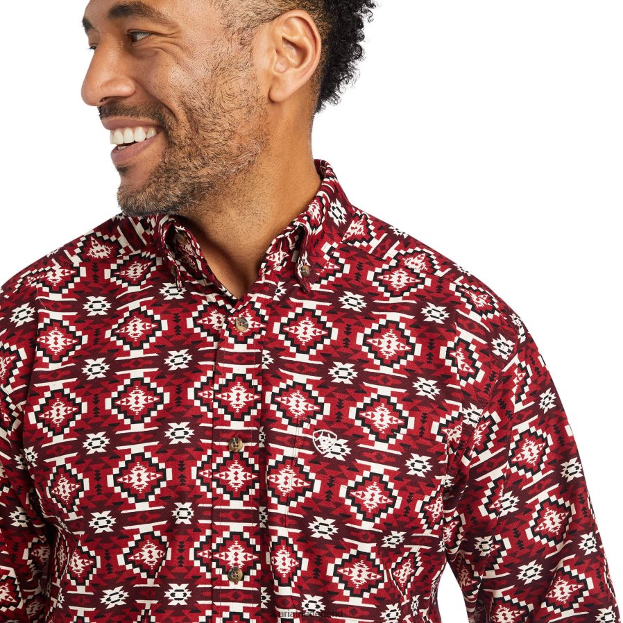 rio rood Wylie overhemd met klassieke pasvorm Ariat Heren toppen PJ26LN1244