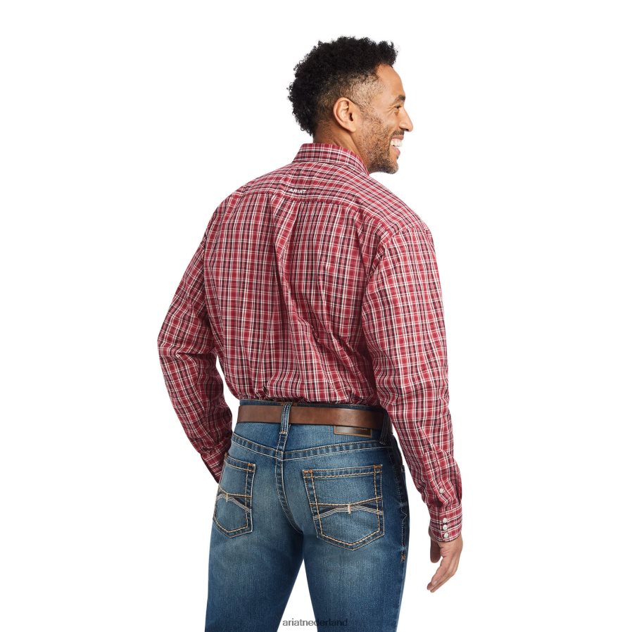 rio rood pro-serie witten klassiek fit overhemd Ariat Heren toppen PJ26LN1295