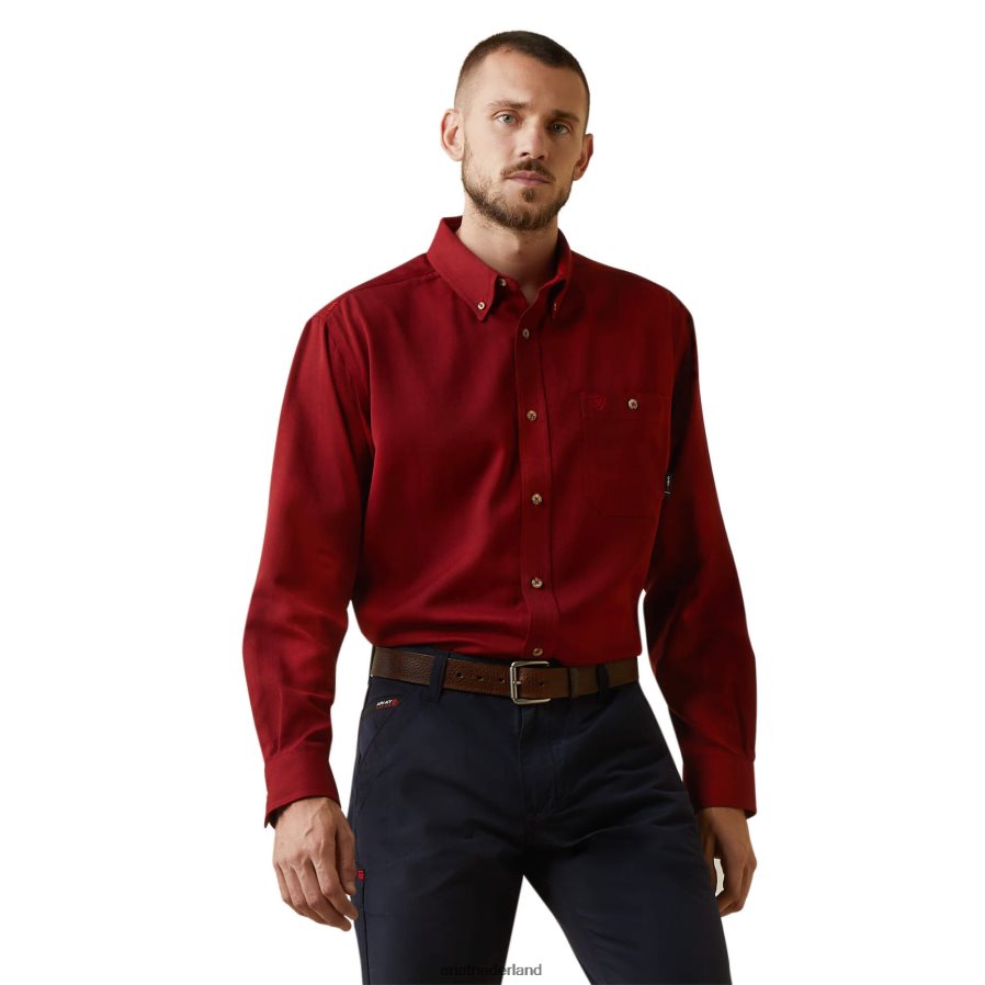 rode heide fr air inherent werkshirt Ariat Heren toppen PJ26LN1318