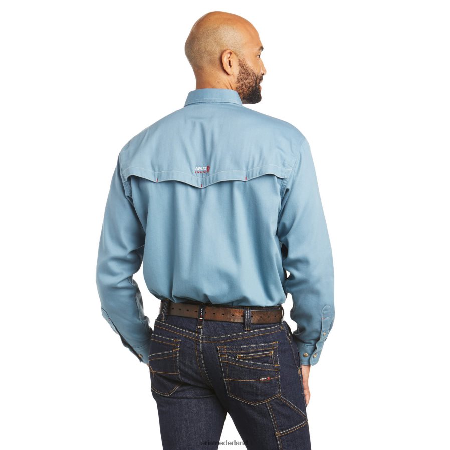 staal blauw Fr geventileerd werkshirt Ariat Heren toppen PJ26LN1240