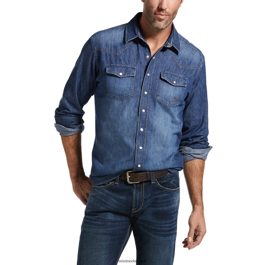 steen denim retro-fit overhemd Ariat Heren toppen PJ26LN1251