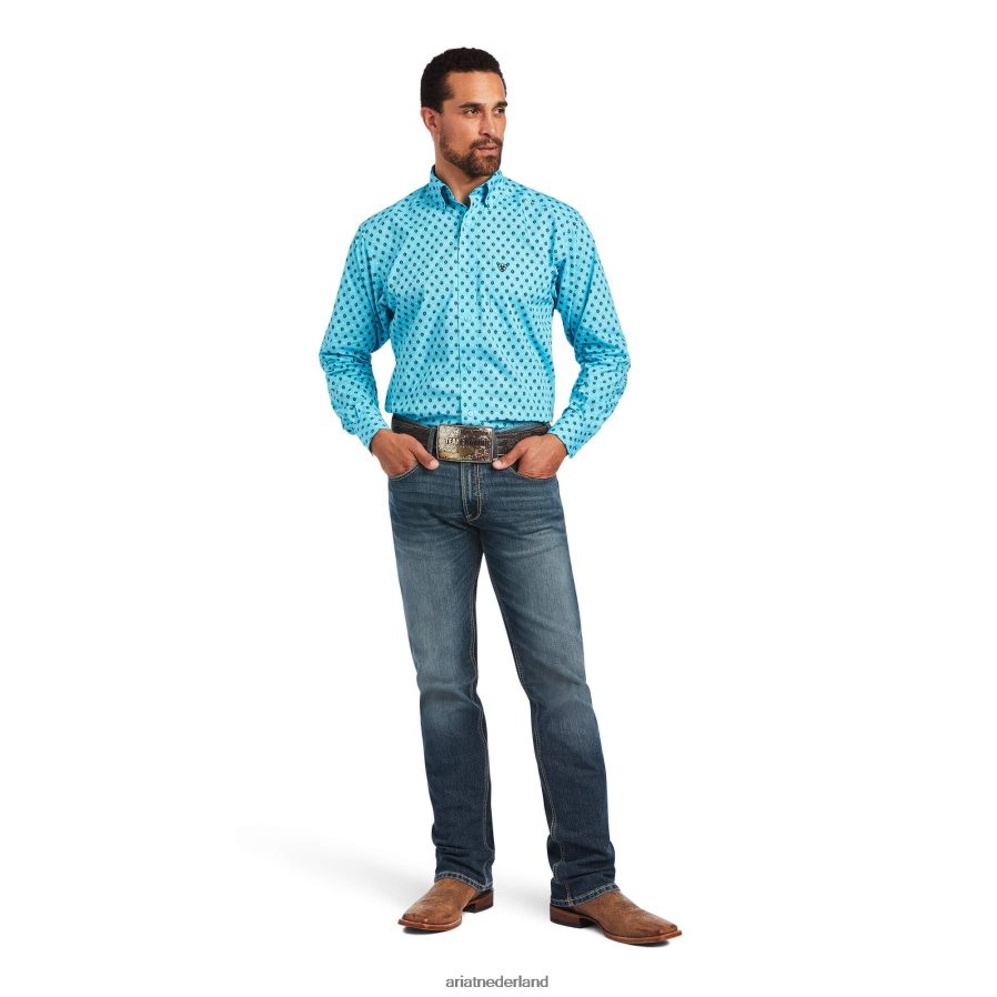vrijgezellenknop Manuel klassiek fit overhemd Ariat Heren toppen PJ26LN1129