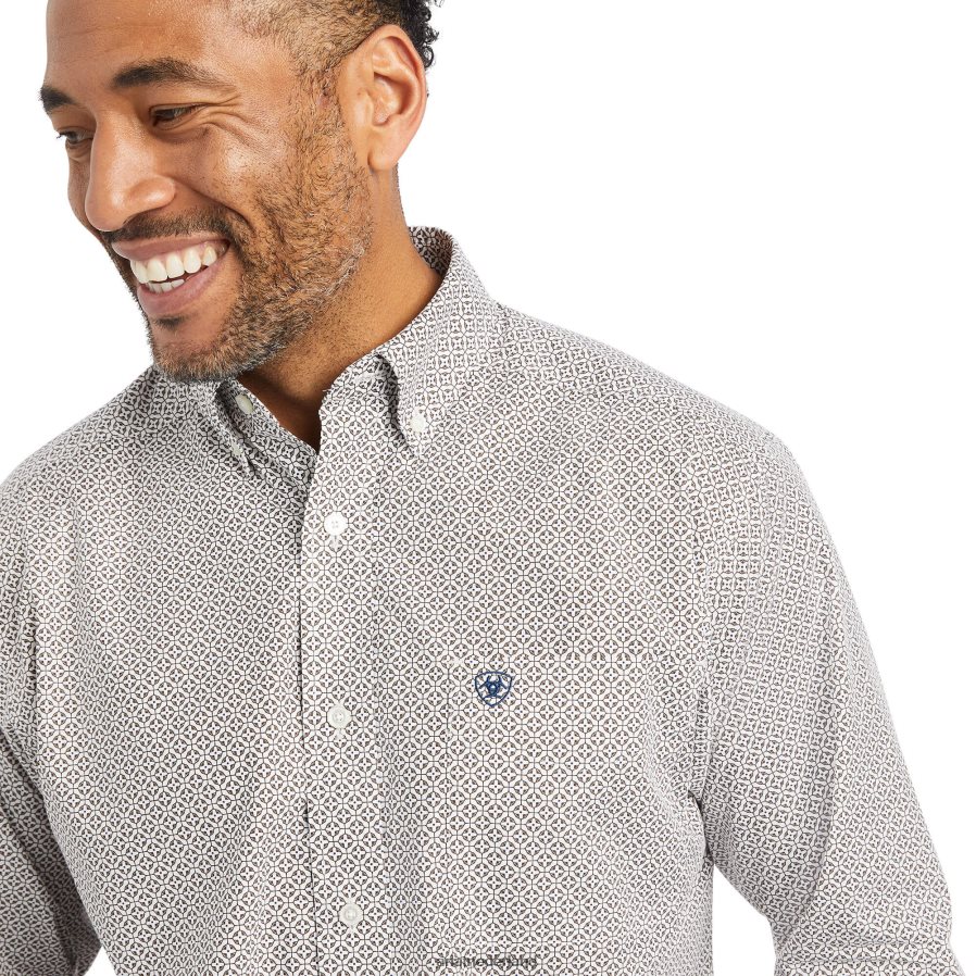 wit Gilean klassiek fit overhemd Ariat Heren toppen PJ26LN996