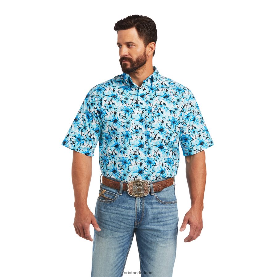 wit Martin klassiek fit overhemd Ariat Heren toppen PJ26LN1124