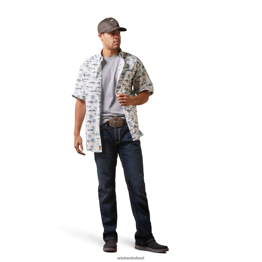 wit Neymar klassiek fit overhemd Ariat Heren toppen PJ26LN1107