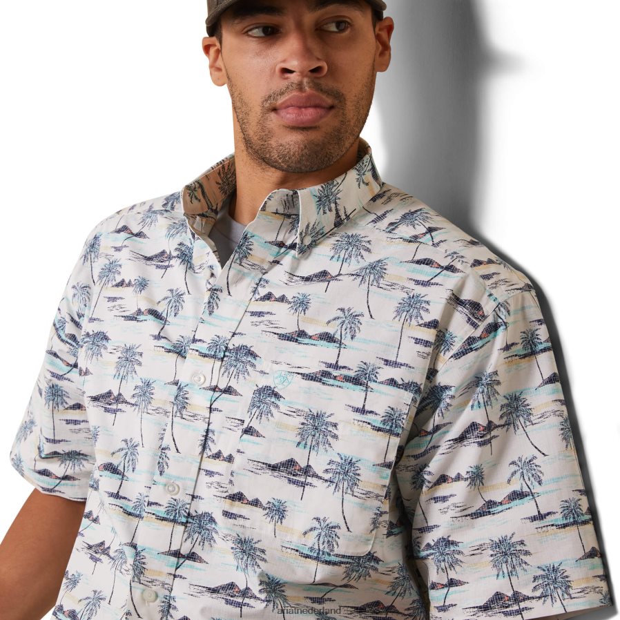 wit Neymar klassiek fit overhemd Ariat Heren toppen PJ26LN1107