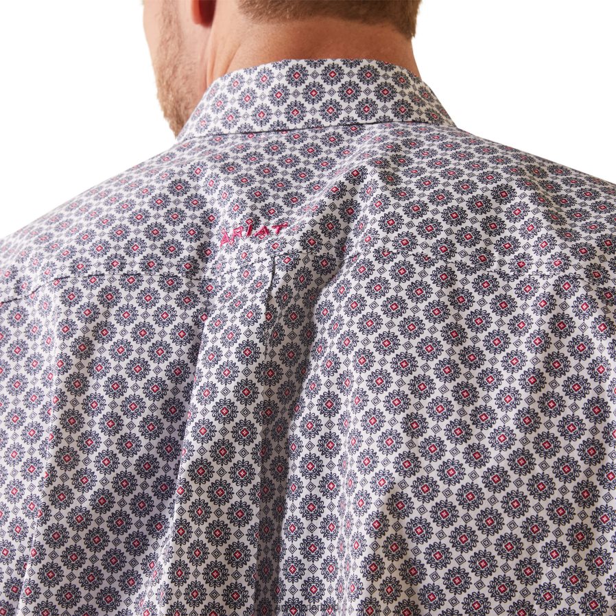 wit Novah klassiek fit overhemd Ariat Heren toppen PJ26LN968