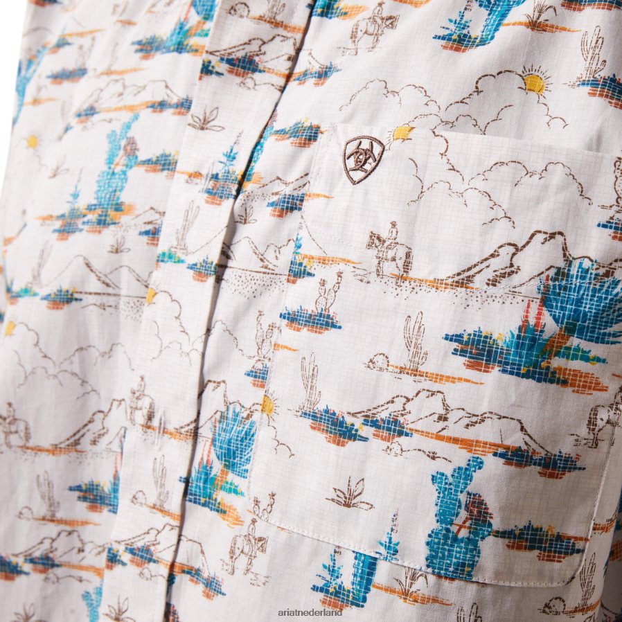 wit krish klassiek fit overhemd Ariat Heren toppen PJ26LN1002