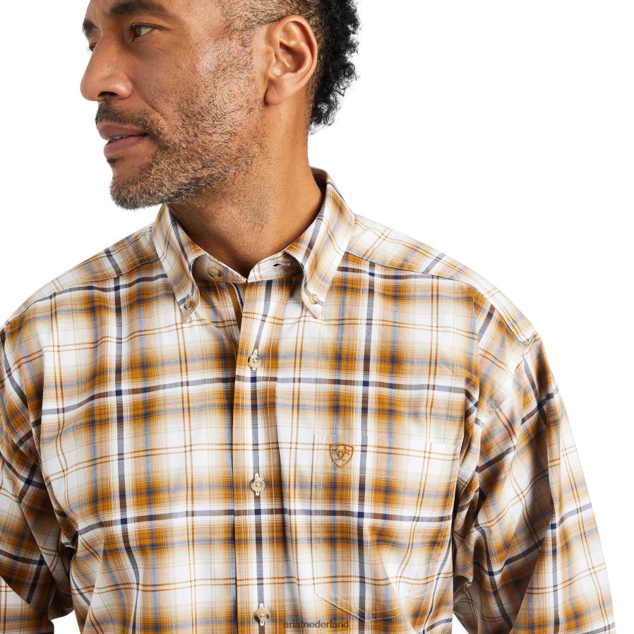 wit pro-serie geri stretch overhemd met klassieke pasvorm Ariat Heren toppen PJ26LN1280