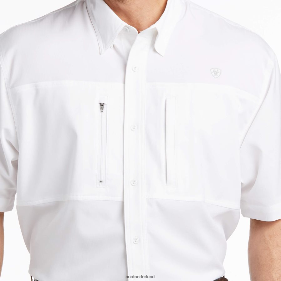 wit venttek klassiek fit overhemd Ariat Heren toppen PJ26LN1090