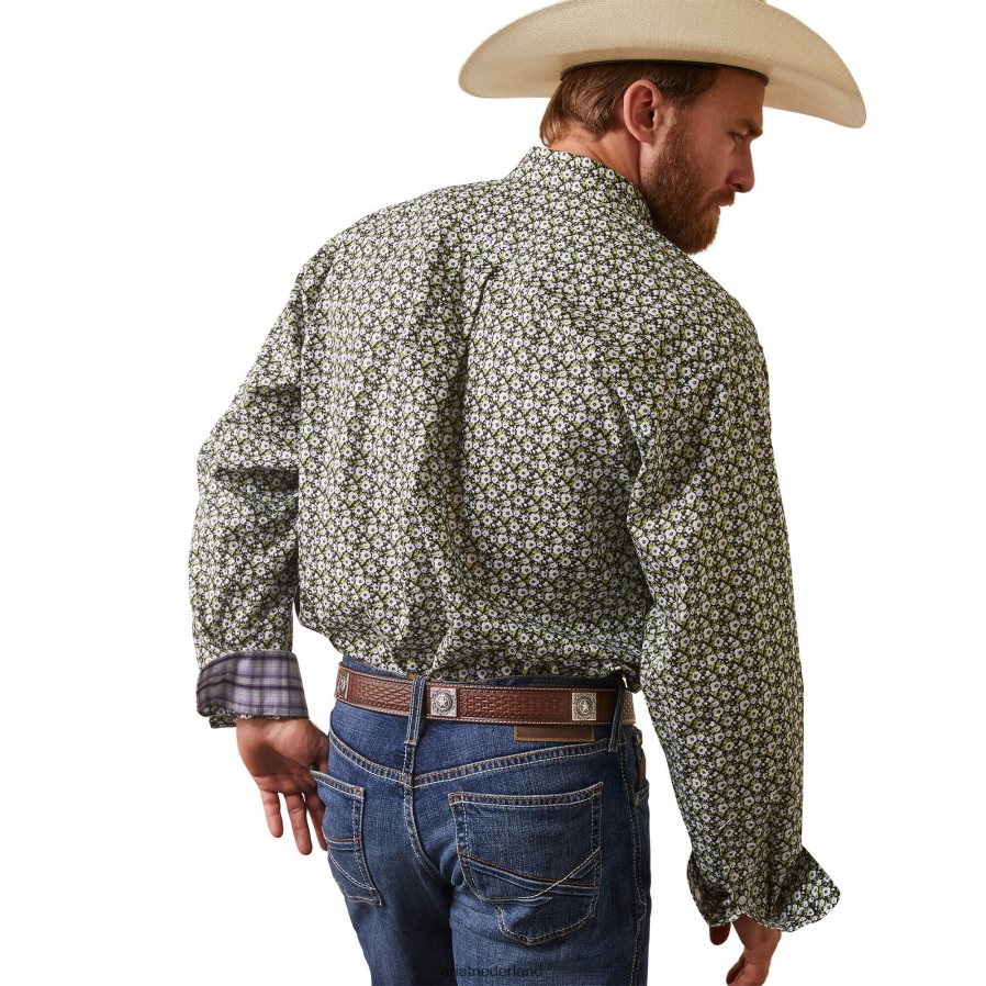 zwart kreukvrij Florian klassiek fit overhemd Ariat Heren toppen PJ26LN1163