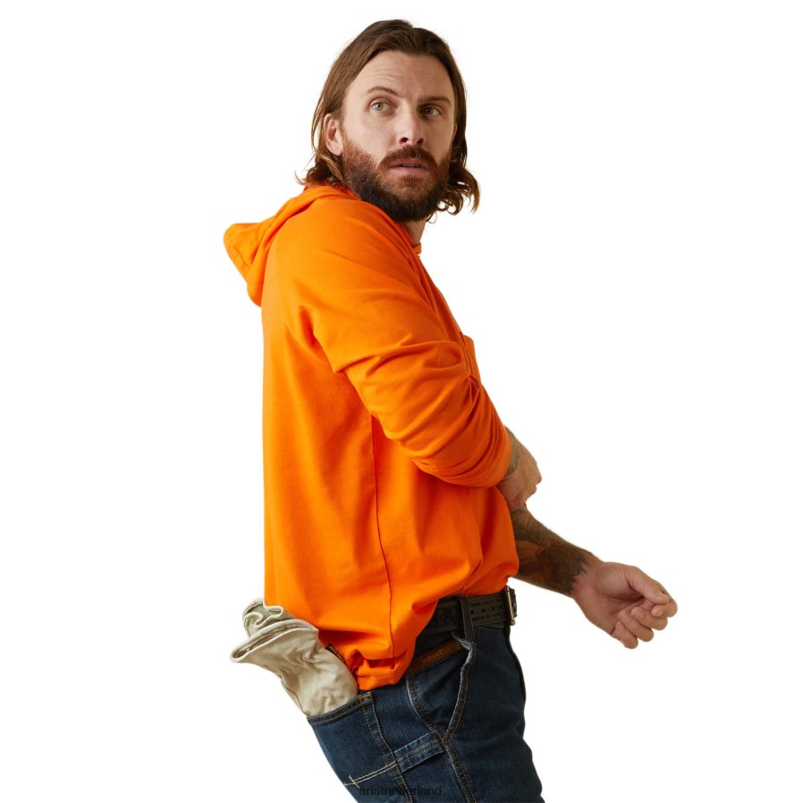 fel oranje wapening katoensterk T-shirt met capuchon Ariat Heren toppen PJ26LN849