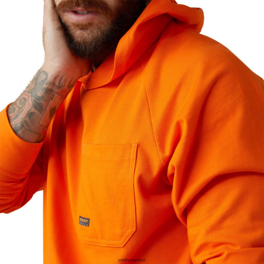 fel oranje wapening katoensterk T-shirt met capuchon Ariat Heren toppen PJ26LN849