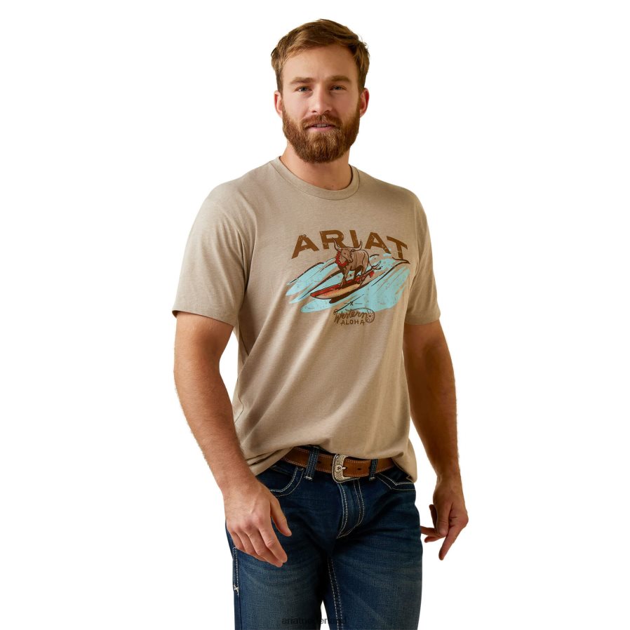 havermout heide surf en turf western aloha t-shirt Ariat Heren toppen PJ26LN921