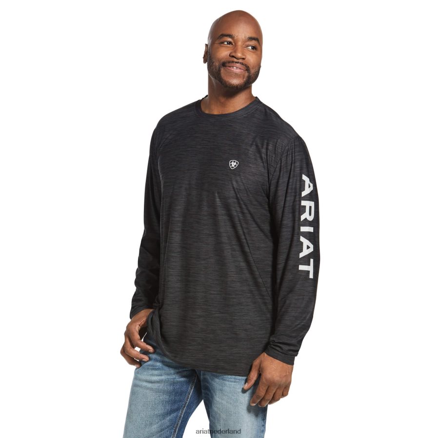 houtskool heide T-shirt met opladerlogo Ariat Heren toppen PJ26LN768