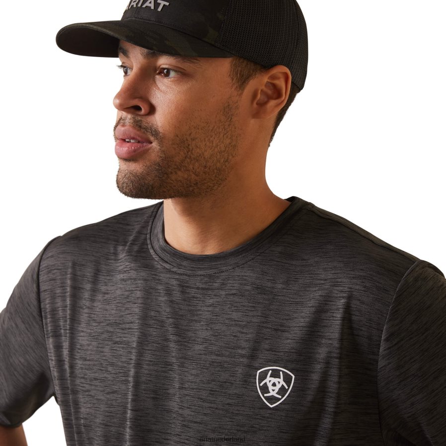 houtskool heide oplader trots schild t-shirt Ariat Heren toppen PJ26LN894