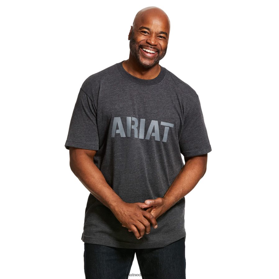 houtskool heide wapening katoen sterk blok Ariat Heren toppen PJ26LN663