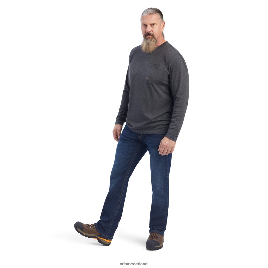 houtskool heide wapeningswerkman geboren voor dit grafische t-shirt Ariat Heren toppen PJ26LN905