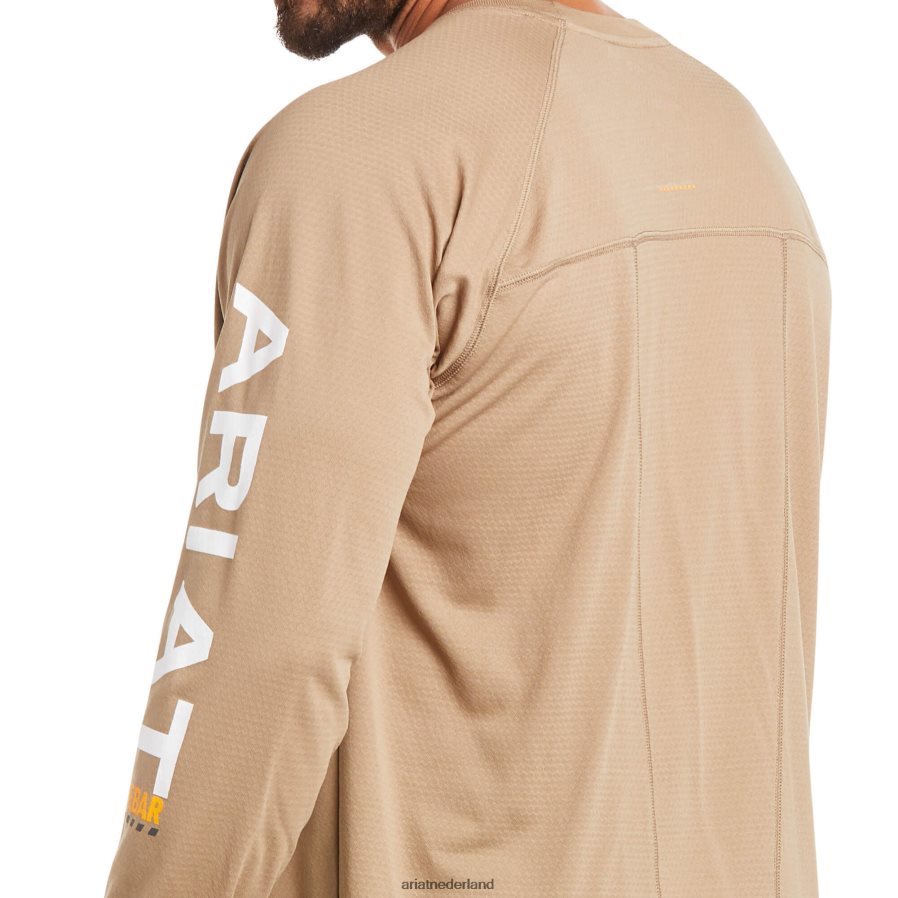 khaki wapening hittevechter t-shirt Ariat Heren toppen PJ26LN699