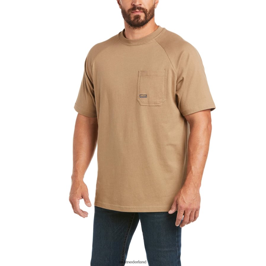khaki wapening katoenen sterke t-shirt 1 Ariat Heren toppen PJ26LN646