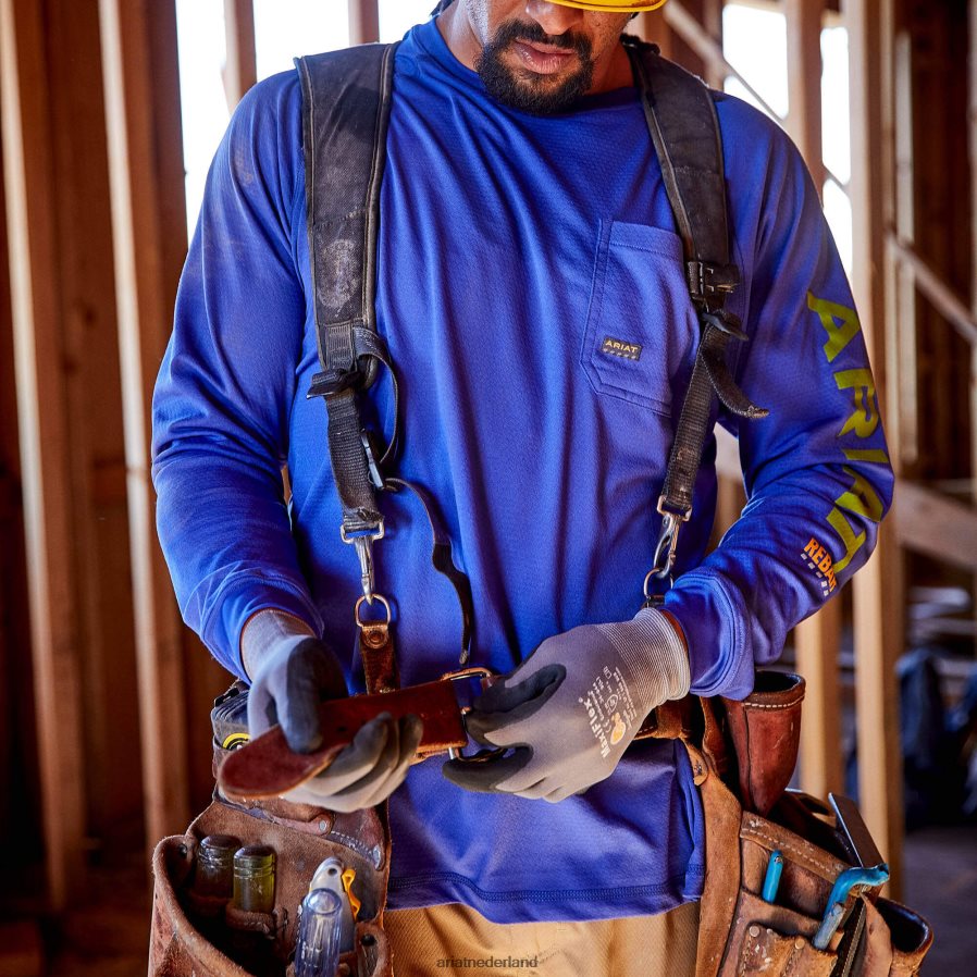 koningsblauw wapening hittevechter t-shirt Ariat Heren toppen PJ26LN683